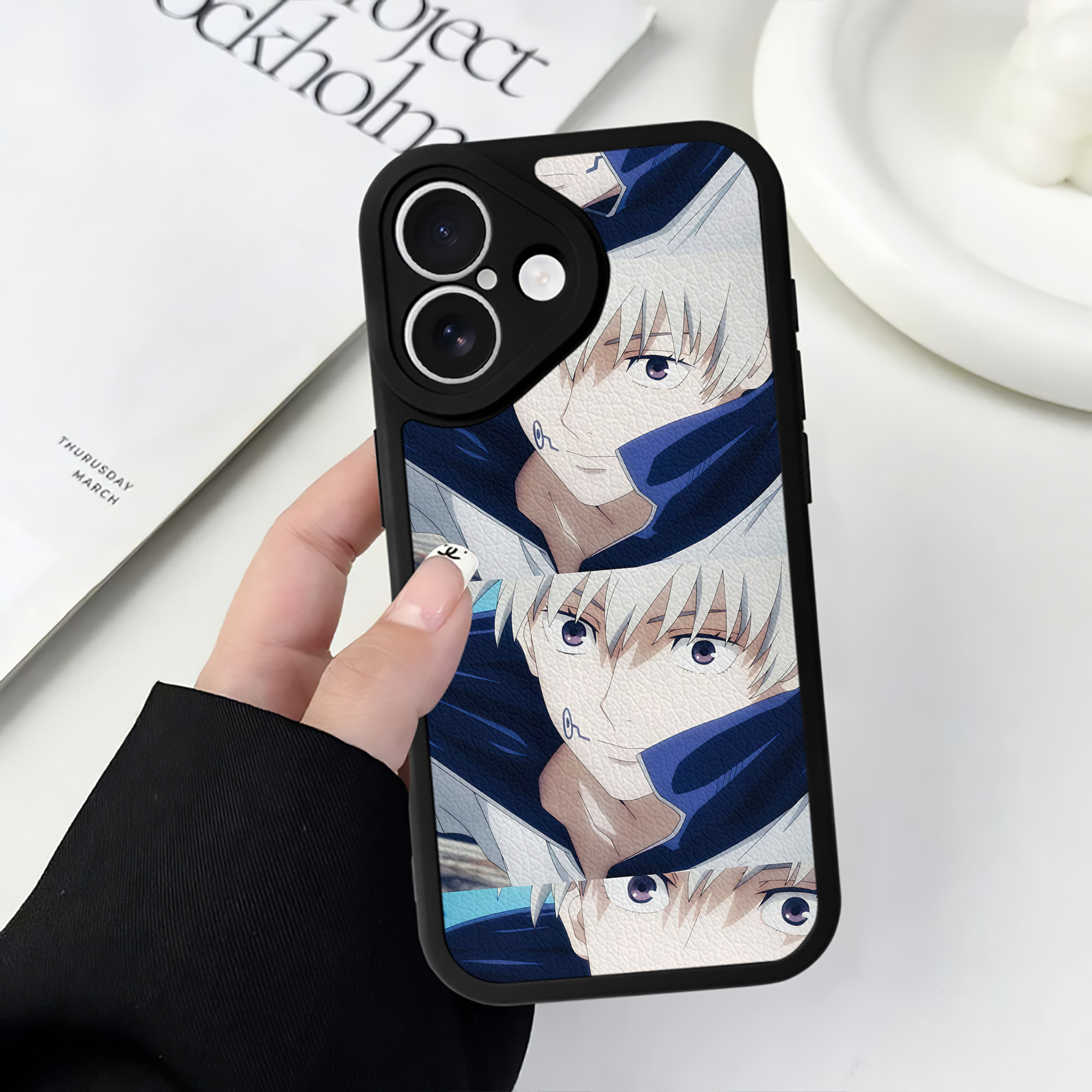（画像用） 呪術廻戦 Jujutsu Kaisen 【iPhone 16シリーズ対応】シリコンスマホケース（レザー調） 材質：シリコン